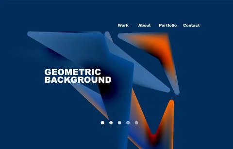 Shards shape composition abstract background. Web page for website or mobile app Stock Illustration