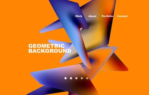 Shards shape composition abstract background. Web page for website or mobile app Stock Illustration