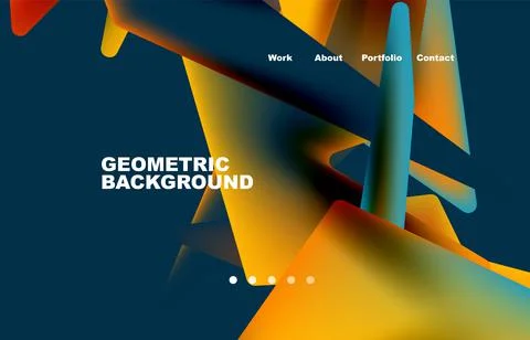 Shards shape composition abstract background. Web page for website or mobile app Stock Illustration