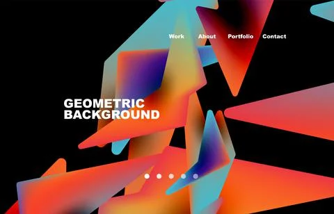 Shards shape composition abstract background. Web page for website or mobile app Stock Illustration