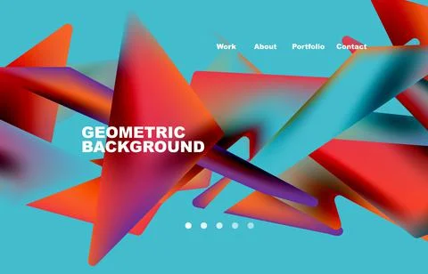 Shards shape composition abstract background. Web page for website or mobile app Stock Illustration