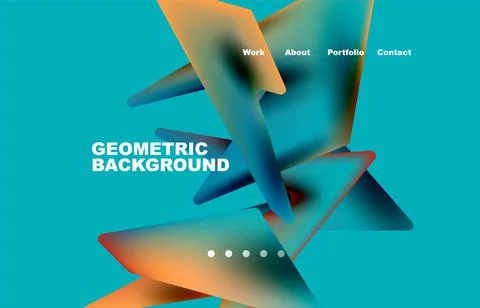 Shards shape composition abstract background. Web page for website or mobile app Stock Illustration