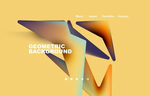 Shards shape composition abstract background. Web page for website or mobile app Stock Illustration