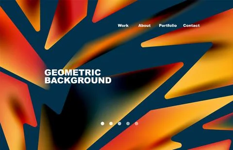 Shards shape composition abstract background. Web page for website or mobile app Stock Illustration