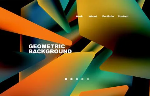 Shards shape composition abstract background. Web page for website or mobile app Illustrazione stock