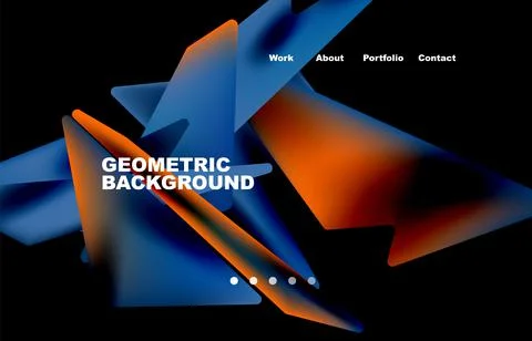 Shards shape composition abstract background. Web page for website or mobile app Stock Illustration