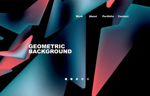 Shards shape composition abstract background. Web page for website or mobile app Stock Illustration