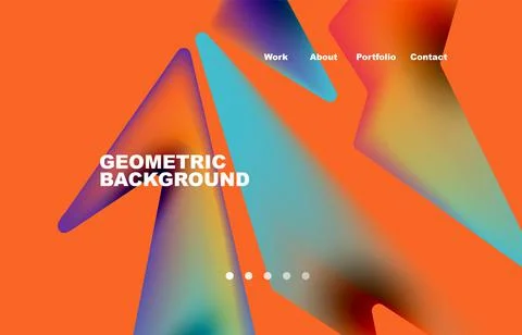 Shards shape composition abstract background. Web page for website or mobile app Illustrazione stock