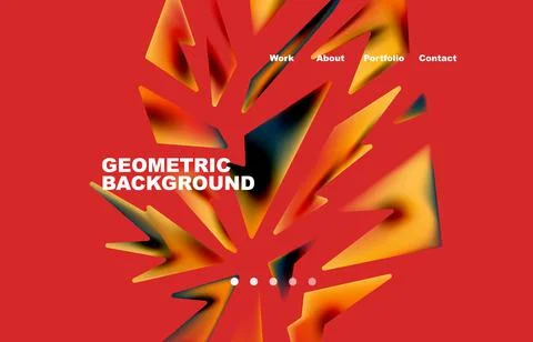 Shards shape composition abstract background. Web page for website or mobile app Illustrazione stock