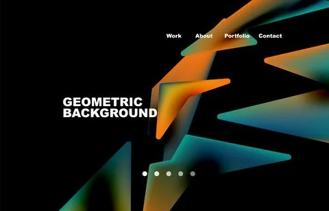 Shards shape composition abstract background. Web page for website or mobile app Illustrazione stock