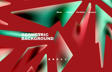 Shards shape composition abstract background. Web page for website or mobile app Stock Illustration