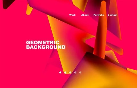 Shards shape composition abstract background. Web page for website or mobile app 스톡 일러스트