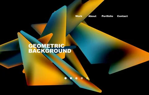 Shards shape composition abstract background. Web page for website or mobile app Stock Illustration