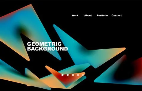 Shards shape composition abstract background. Web page for website or mobile app Stock Illustration