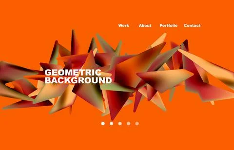 Shards shape composition abstract background. Web page for website or mobile app Stock Illustration