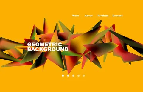 Shards shape composition abstract background. Web page for website or mobile app Illustrazione stock