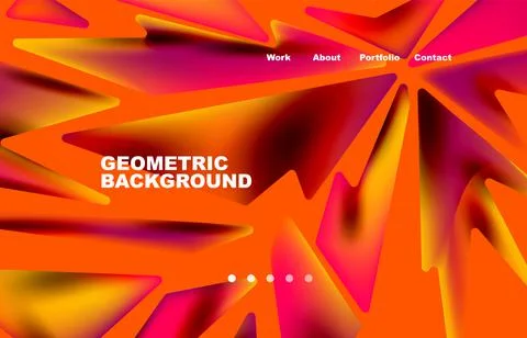 Shards shape composition abstract background. Web page for website or mobile app Stock Illustration