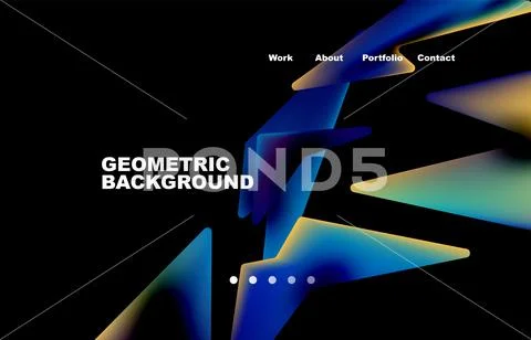 Shards shape composition abstract background. Web page for website or mobile app Illustrazione stock