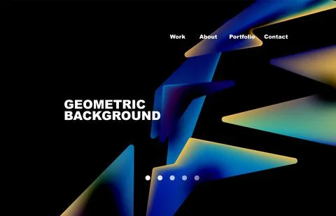 Shards shape composition abstract background. Web page for website or mobile app Stock Illustration
