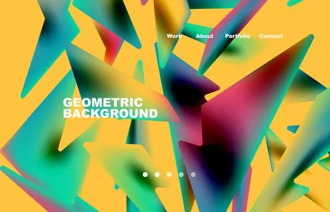 Shards shape composition abstract background. Web page for website or mobile app Illustrazione stock