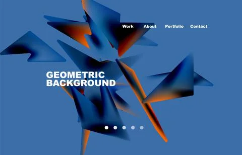 Shards shape composition abstract background. Web page for website or mobile app Illustrazione stock