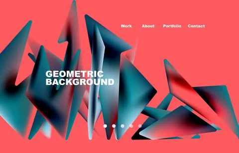 Shards shape composition abstract background. Web page for website or mobile app Stock Illustration