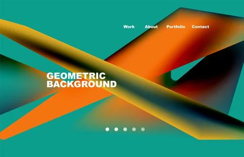 Shards shape composition abstract background. Web page for website or mobile app Illustrazione stock
