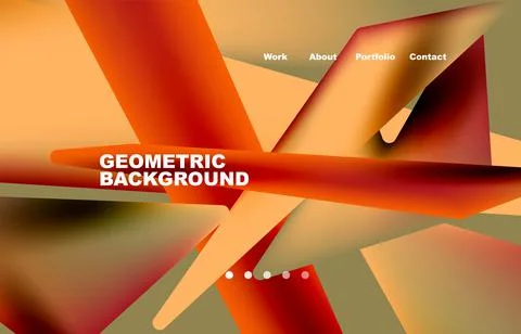 Shards shape composition abstract background. Web page for website or mobile app Illustrazione stock