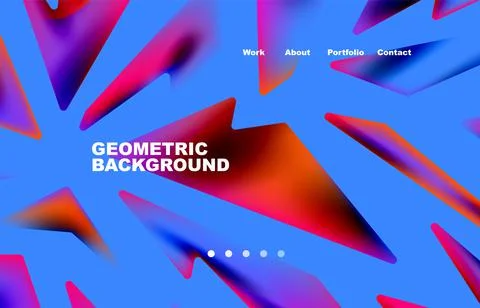 Shards shape composition abstract background. Web page for website or mobile app Illustrazione stock
