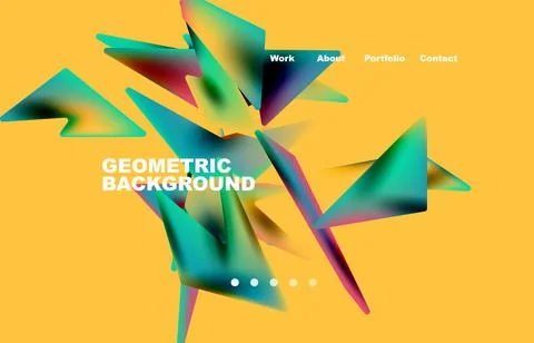 Shards shape composition abstract background. Web page for website or mobile app Stock Illustration