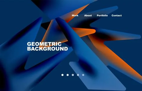 Shards shape composition abstract background. Web page for website or mobile app Illustrazione stock