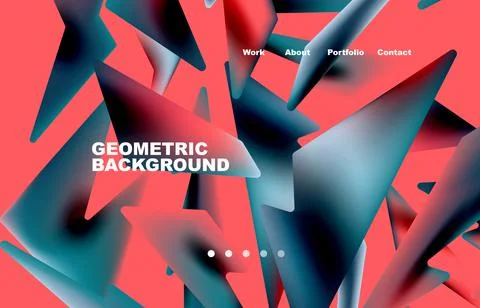 Shards shape composition abstract background. Web page for website or mobile app Stock Illustration