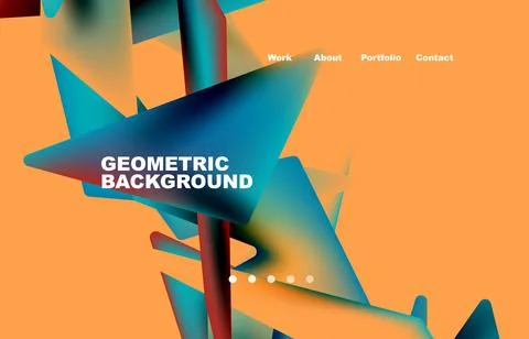 Shards shape composition abstract background. Web page for website or mobile app Stock Illustration