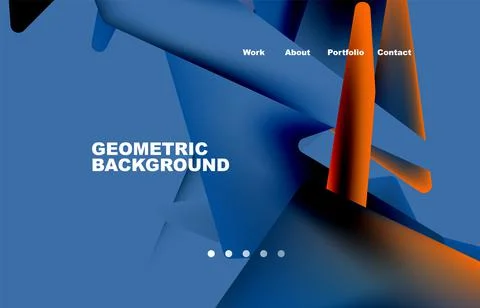 Shards shape composition abstract background. Web page for website or mobile app Stock Illustration