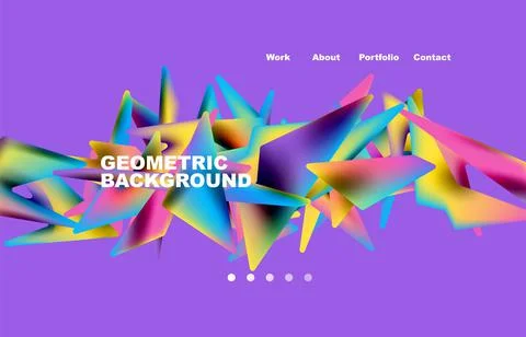 Shards shape composition abstract background. Web page for website or mobile app Stock Illustration