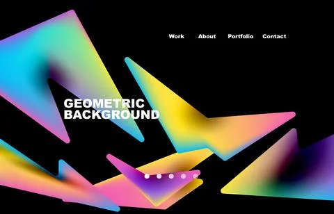 Shards shape composition abstract background. Web page for website or mobile app Stock Illustration