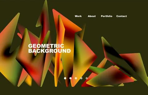 Shards shape composition abstract background. Web page for website or mobile app Illustrazione stock