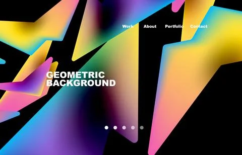 Shards shape composition abstract background. Web page for website or mobile app Stock Illustration