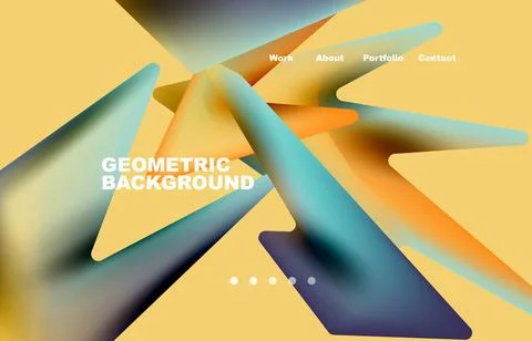 Shards shape composition abstract background. Web page for website or mobile app Illustrazione stock