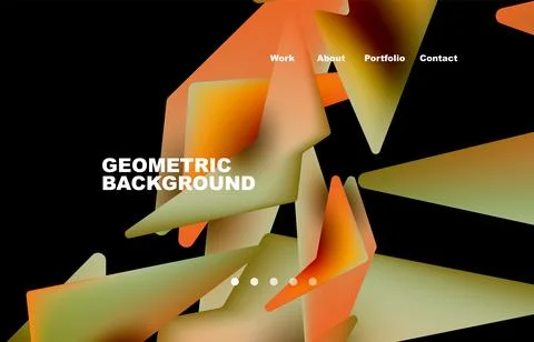 Shards shape composition abstract background. Web page for website or mobile app Stock Illustration