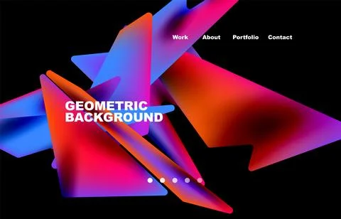Shards shape composition abstract background. Web page for website or mobile app 스톡 일러스트