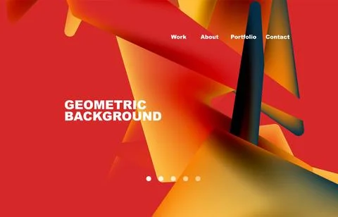 Shards shape composition abstract background. Web page for website or mobile app Illustrazione stock