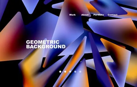 Shards shape composition abstract background. Web page for website or mobile app Stock Illustration