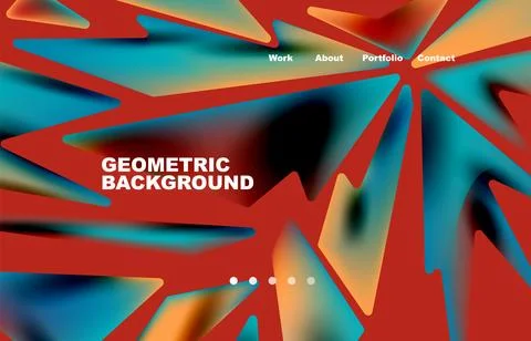 Shards shape composition abstract background. Web page for website or mobile app Stock Illustration