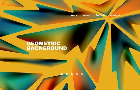 Shards shape composition abstract background. Web page for website or mobile app Stock Illustration