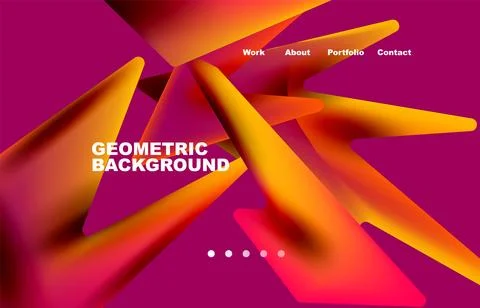 Shards shape composition abstract background. Web page for website or mobile app Stock Illustration
