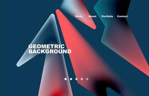 Shards shape composition abstract background. Web page for website or mobile app Illustrazione stock