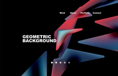 Shards shape composition abstract background. Web page for website or mobile app Stock Illustration