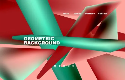 Shards shape composition abstract background. Web page for website or mobile app Illustrazione stock