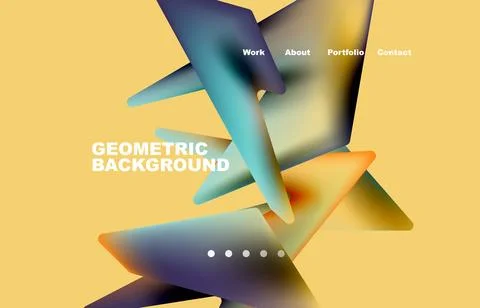 Shards shape composition abstract background. Web page for website or mobile app Stock Illustration